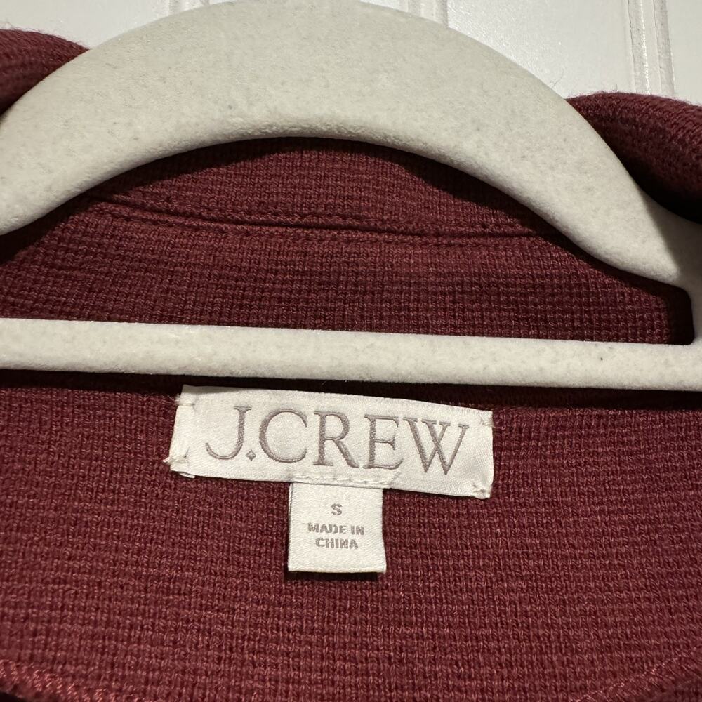 J Crew Burgundy Cecile Relaxed Sweater Blazer Size Small - Picture 4 of 6